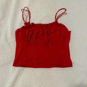 Red crop top